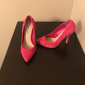 Hot Pink Suede Pumps